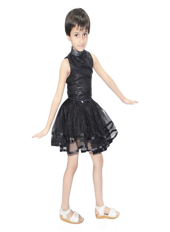 كاكو فانسي دريسيس زي تنكري من كاكو، تنورة توتو، زي رقص غربي - أسود، مقاس 3-4 سنوات، للبنات - Image 3